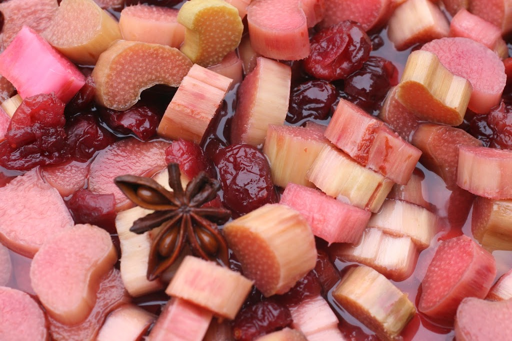 Rhabarberpickles mit Cranberries und Anis - 1