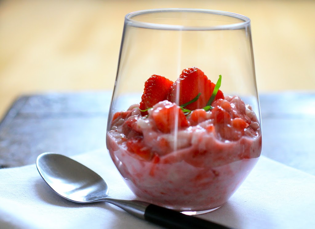 Erdbeer-Risotto mit Basilikum - 1